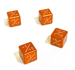 TCE Evolutions Magic Plus/Plus Dice Counter - Orange (4pcs)