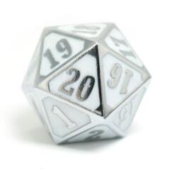 Metal Spindown d20 - White