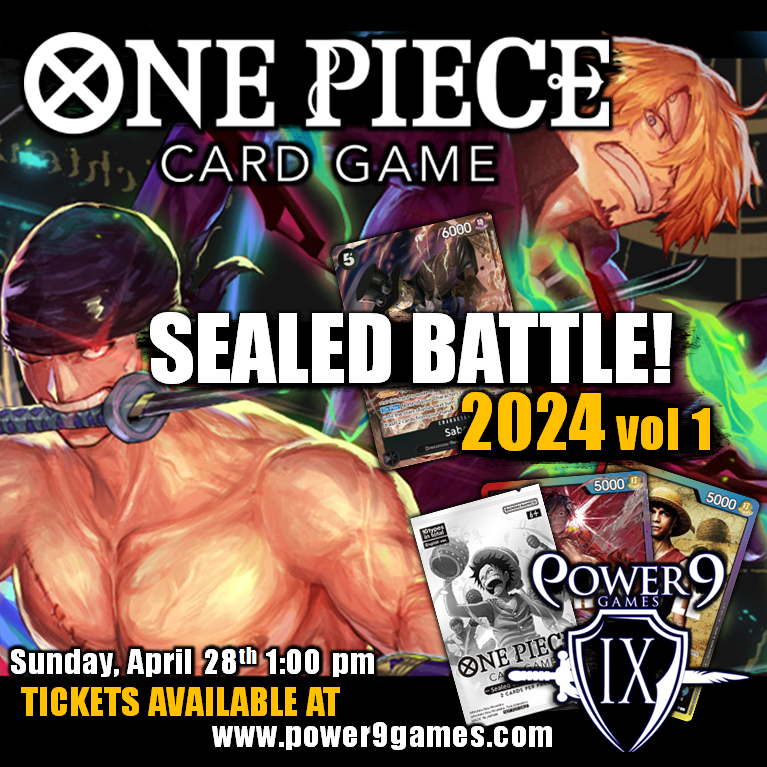 One Piece TCG April 28 Sealed Battle 2024 Vol. 1 Event Power 9 Games