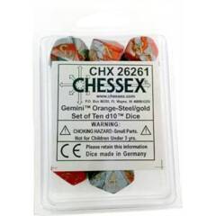 Poly D10 Orange/Steel/Gold (10) CHX 26261