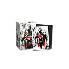 Dragon Shields: (100) Matte Dual Art - Superman Core (Red/White Variant)