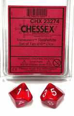 Translucent: Poly D10 Red/White (10) Revised - CHX23274