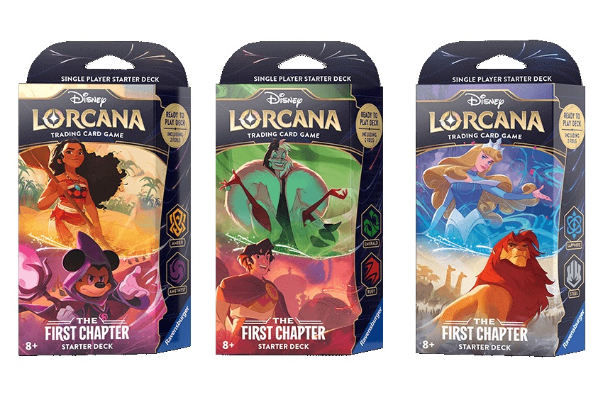 Disney Lorcana TCG: The First Chapter Starter Deck (set of 3)