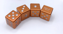 TCE Evolutions Drilled Aluminum D6 Dice Set - Orange