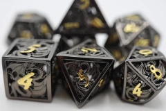DRAGON ESSENCE: NIGHT - HOLLOW METAL RPG DICE SET