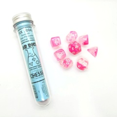 CHX 30042 Lab Dice 4 Gemini: Poly Clear-Pink/white Luminary (7)