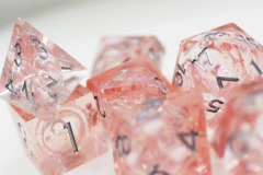 SHARP EDGE LIQUID CORE RPG DICE SET - PINK