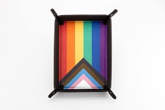 Pride Fold Up Velvet Dice Tray: Rainbow Flag