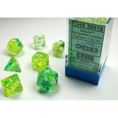 Nebula Spring/White Luminary Polyhedral 7-Die Set - CHX30018