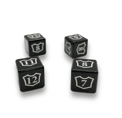 Magic Planeswalker Loyalty Dice Counter 7-12 - Black (4pcs)