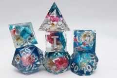 Sharp Edge Resin RPG Dice Set - Wildflower Bouquet