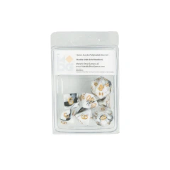16mm Marble with Gold number Polyhedral Dice Set