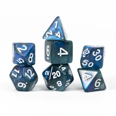 Unearthed Treasure Sapphire 7-Piece Polyhedral RPG Dice Set