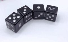 TCE Drilled Aluminum D6 Dice Set - Black