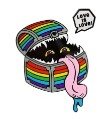 ENAMEL MIMIC PRIDE PIN - RAINBOW