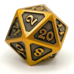 Dire D20 - Mythica Battleworn Gold