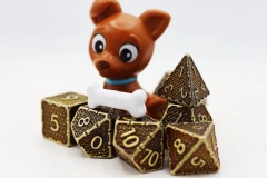 MUDDY PAW PRINTS METAL RPG DICE SET