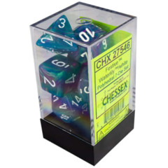 CHX 27546 Dice menagerie 10: Poly Festive Waterlily/White