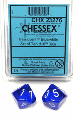 Translucent: Poly D10 Blue/White (10) Revised - CHX23276