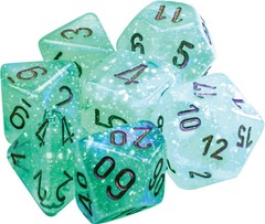 CHX 27575 Borealis: Polyhedral Light Green/gold Luminary 7-Die Set