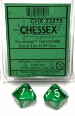 Translucent: Poly D10 Green/White (10) Revised - CHX23275