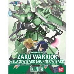 Zaku Warrior + Blaze Wizard & Gunner Wizard (1/100 Scale)