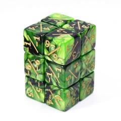 -1/-1 Green and Black Counters for Magic - Set of 8