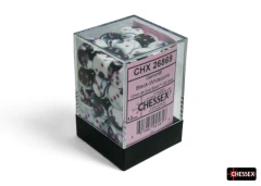 Gemini Black-White/pink 12mm D6 Dice Block (36 dice) CHX 26869