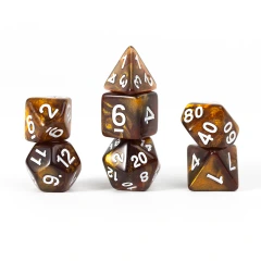 Unearthed Treasure Topaz 7-Piece Polyhedral RPG Dice Set