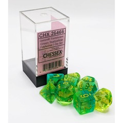CHX 26466 Gemini: Poly Translucent Green-Teal/yellow 7-Die Set