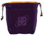 Dice Bag: Reversible - Purple and Gold, Brass Clasp