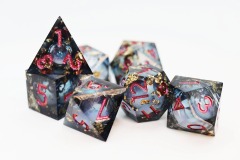 Sharp Edge Liquid Core RPG Dice Set - Crystal Asteroid