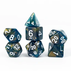 Unearthed Treasure Onyx 7-Piece Polyhedral RPG Dice Set