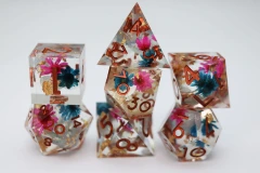 Sharp Edge Resin RPG Dice Set - Incalescent Garden