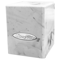 Marble Satin Cube: White/Black