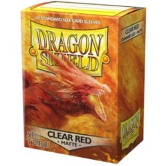 Dragon Shield Matte Sleeves: Clear Red