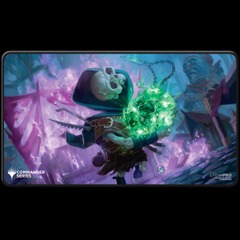 Magic the Gathering CCG: Commander Series - Three Color Shard - Q4 2024 Black Stitched Playmat Tinybones