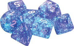 CHX 27577 Borealis: Polyhedral Purple/white Luminary 7-Die Set