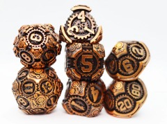 Airship Gears: Drifting Dirigible - Metal Rpg Dice Set