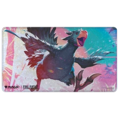 Magic: The Gathering®—FINAL FANTASY™ Traveling Chocobo (Black) Holofoil Playmat