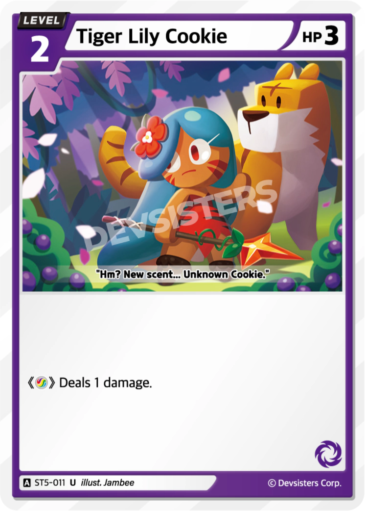 Tiger Lily Cookie - ST5-011 - U