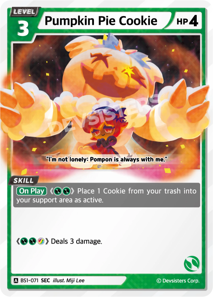 Pumpkin Pie Cookie - BS1-071 - SEC