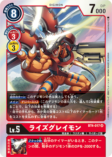 BT4-017 RizeGreymon (Super Rare)