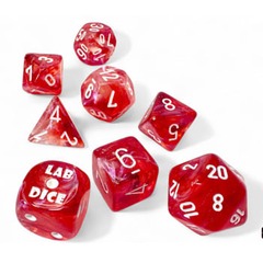 Chessex - Lab Dice 7 Die Set - Luminary Borealis Passion/White