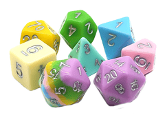 OSD 8 Piece DnD RPG Dice Set: Gradients - Pastel Rainbow