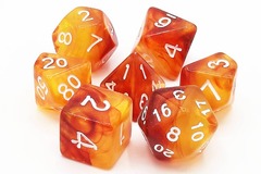 OSD 7 Piece DnD RPG Dice Set: Galaxy - Exploding Sun
