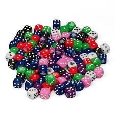 D6 Dice - Set of 10 - 12mm Various Colors