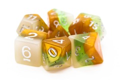OSD 7 Piece Dice Set: Gradients - Kiwi Fruit