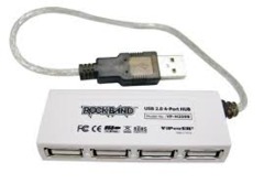 Rock Band USB 2.0 4 Port Hub Adapter Dongle VP-H209B