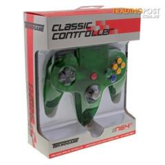 TeknoGame Wired N64 Controller Clear Green